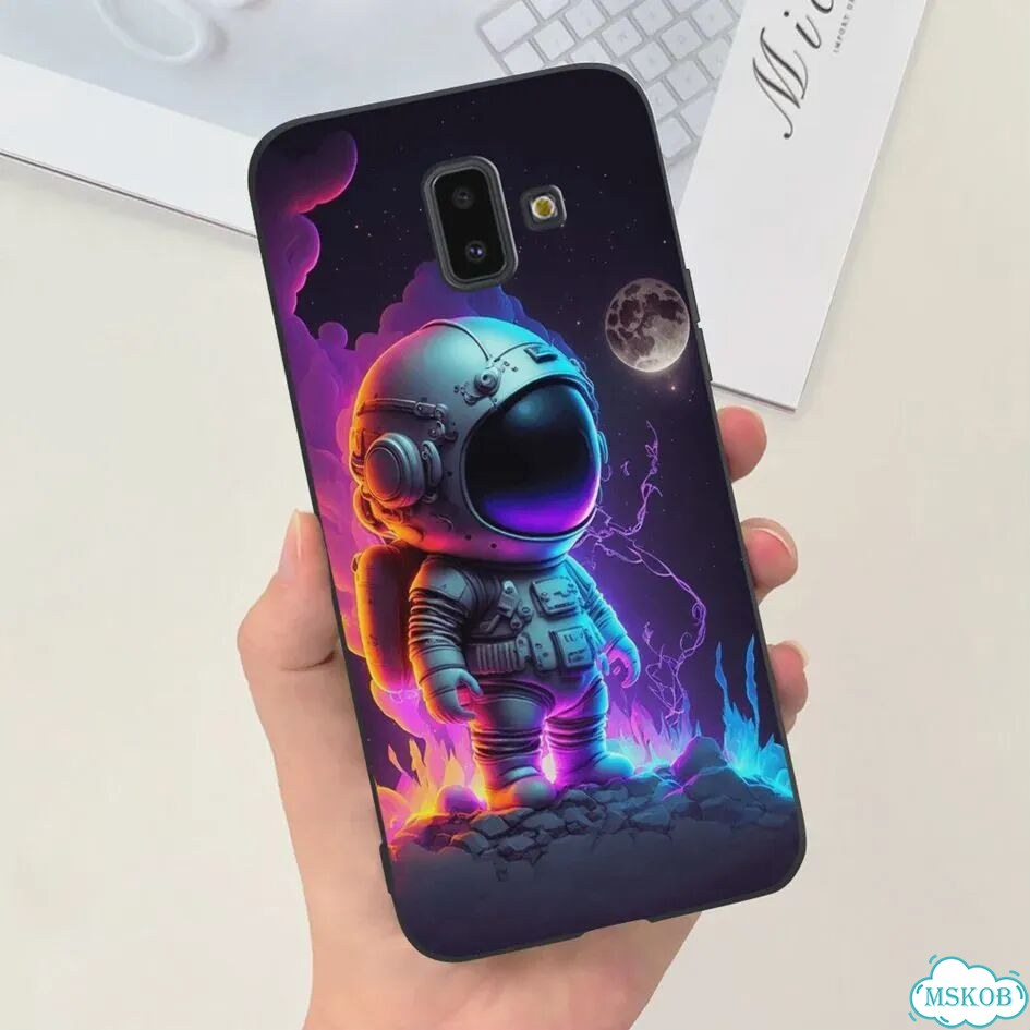 Чехол для Samsung Galaxy J4 J6 Plus 2018, цветочный мягкий силиконовый чехол для телефона Samsung J6 фото 7