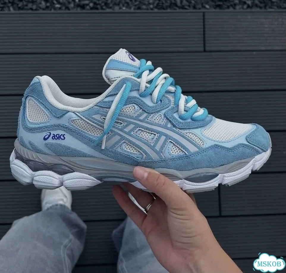 Кроссовки Asics gel nyc arctic sky blue фото 1