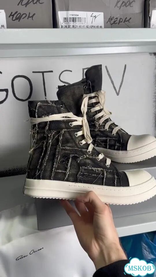 Кеды Rick Owens Ramones high Distress фото 1
