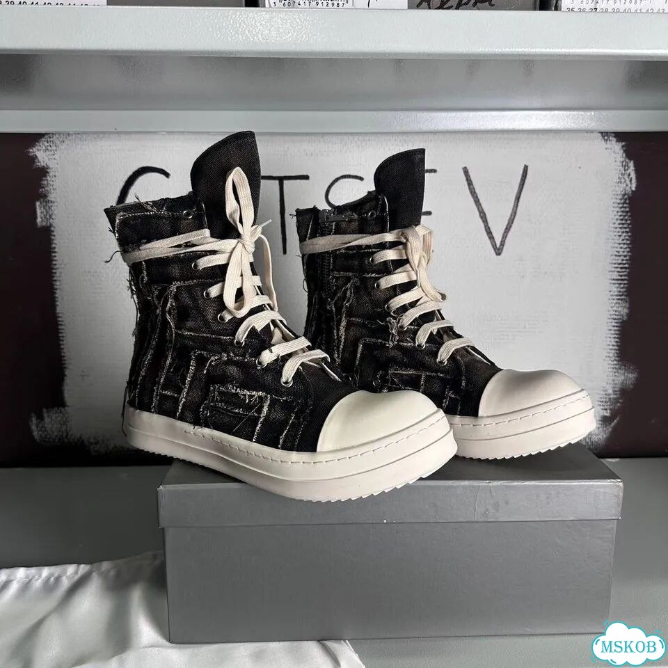 Кеды Rick Owens Ramones high Distress фото 2
