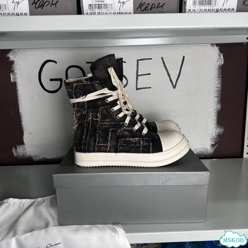 Кеды Rick Owens Ramones high Distress фото 3