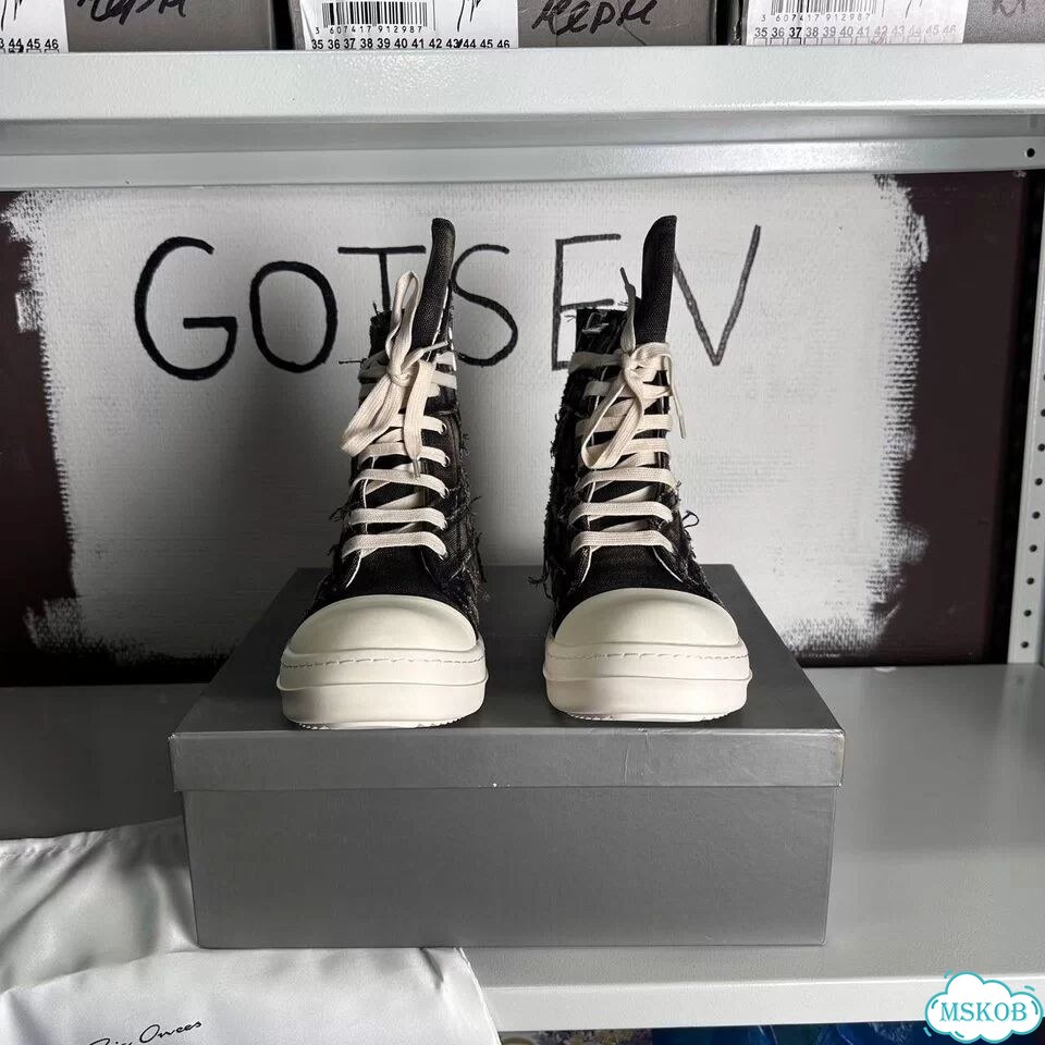 Кеды Rick Owens Ramones high Distress фото 5