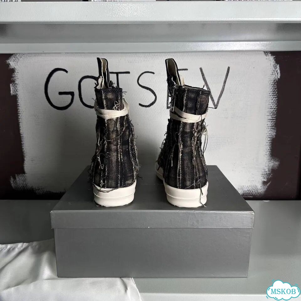 Кеды Rick Owens Ramones high Distress фото 6