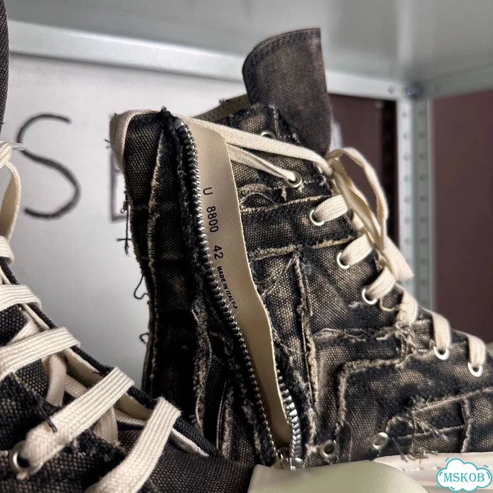 Кеды Rick Owens Ramones high Distress фото 7