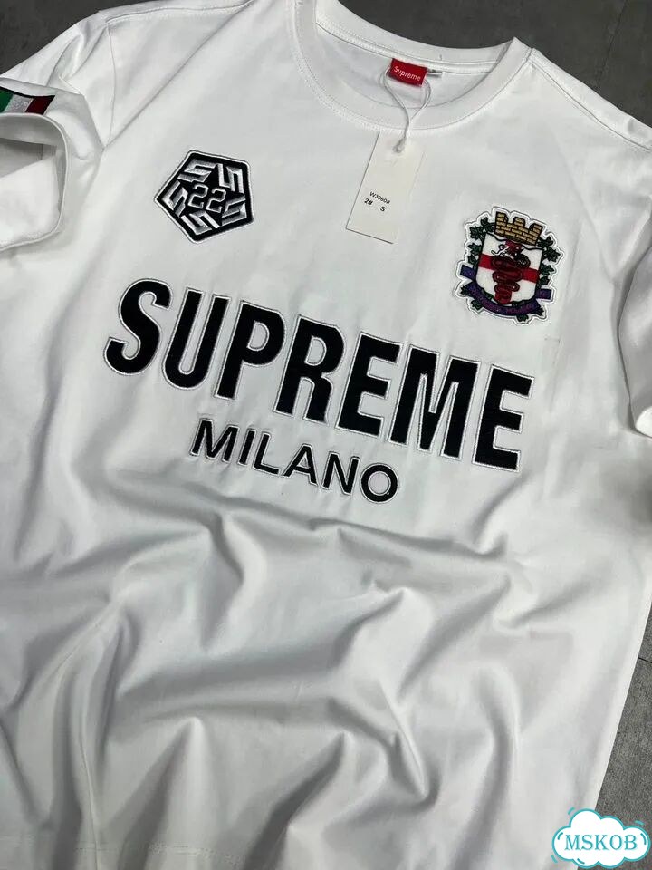 Мужская Футболка Supreme Milano White Oversize фото 2