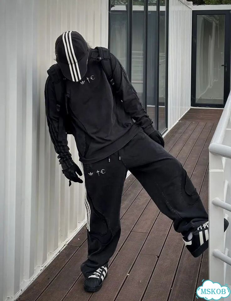 Штаны adidas x Thug Club Чёрные фото 8