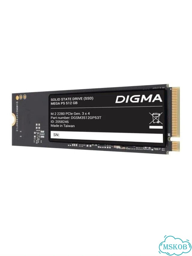 Ssd Digma Mega P5 512гб M.2 2280 PCIe 3.0 x4 NVMe фото 2