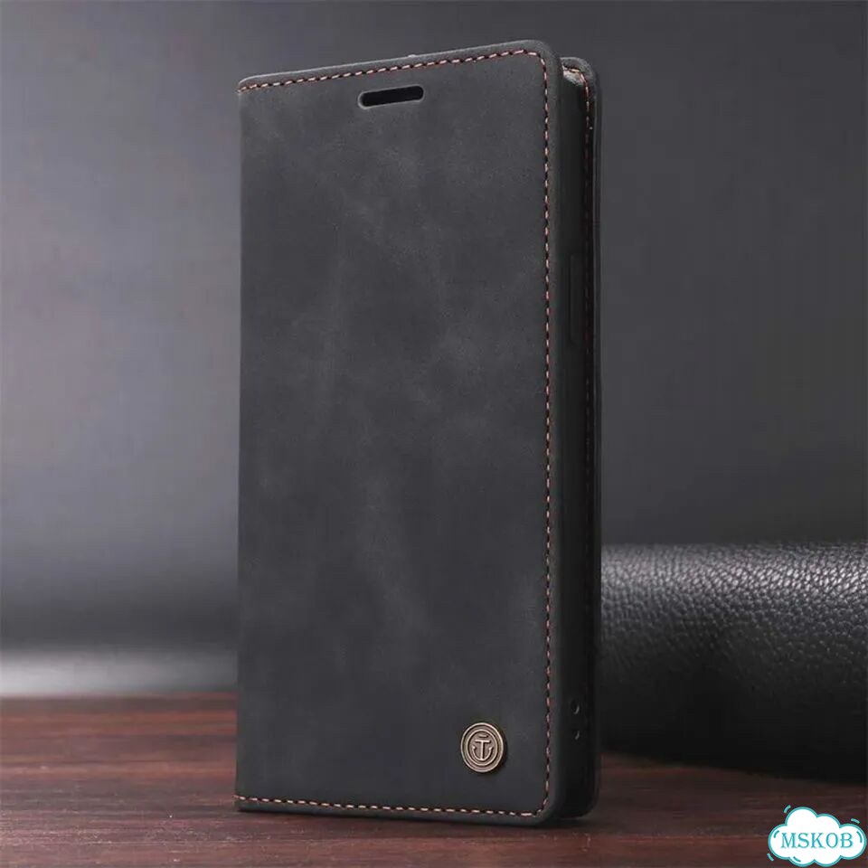 Кожаный чехол-книжка Galaxy S25 black фото 1