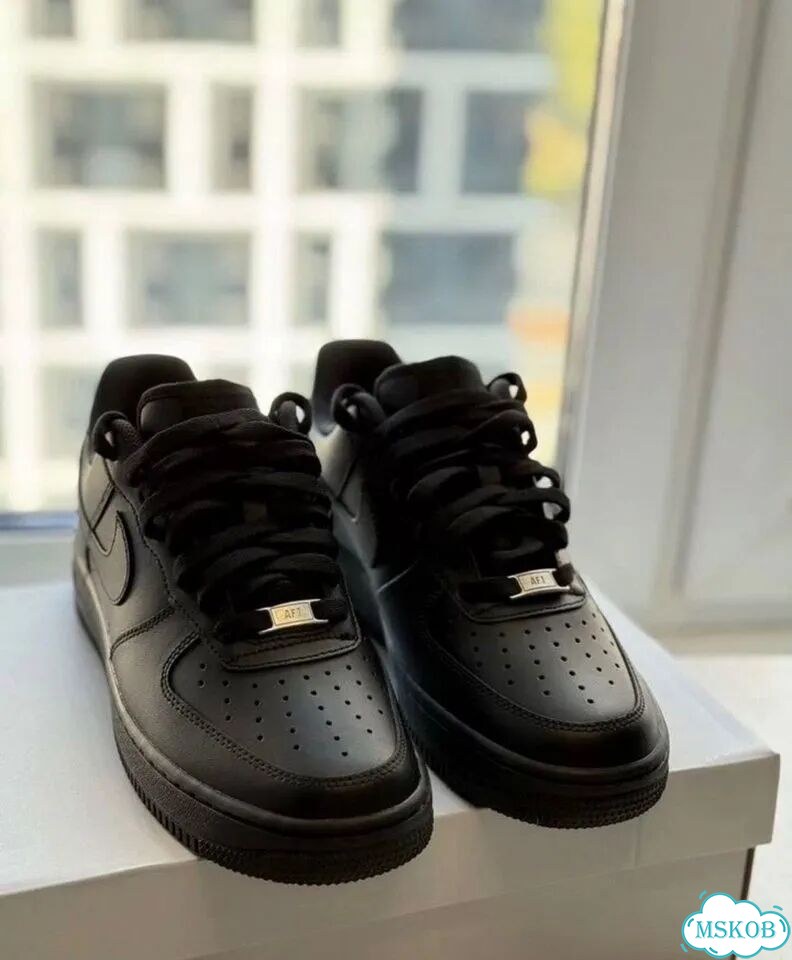 Кроссовки nike air force 1 black 38 фото 10