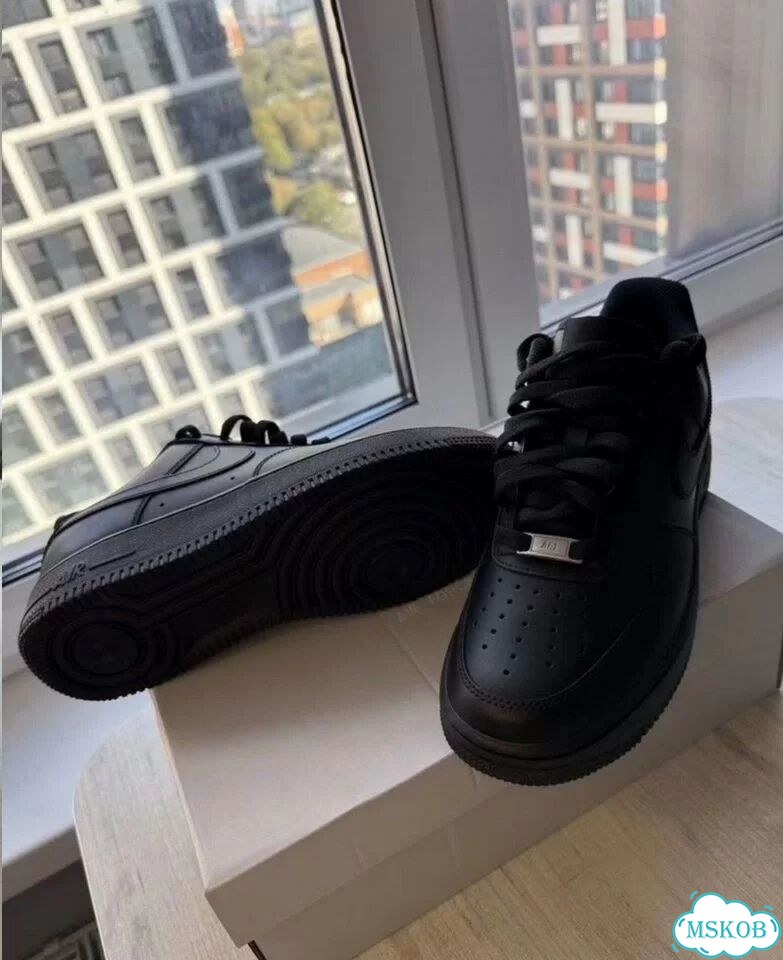 Кроссовки nike air force 1 black 38 фото 4