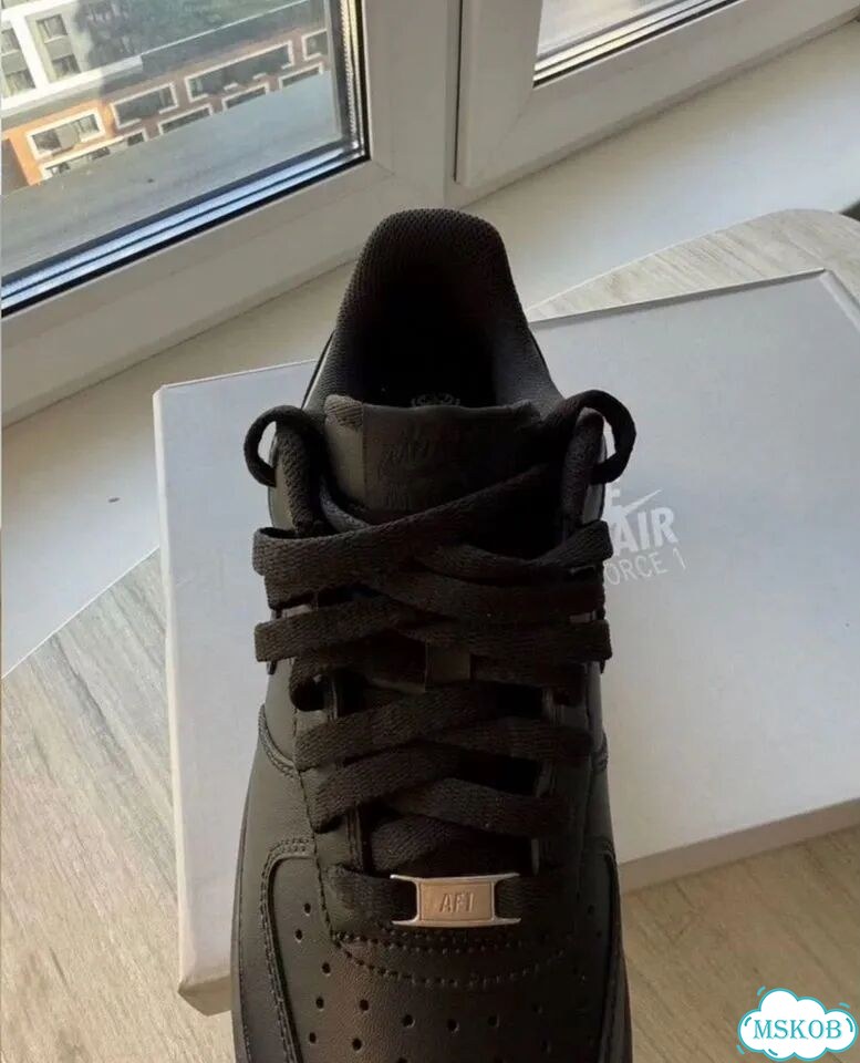 Кроссовки nike air force 1 black 38 фото 6