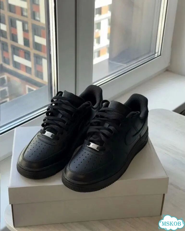 Кроссовки nike air force 1 black 38 фото 7