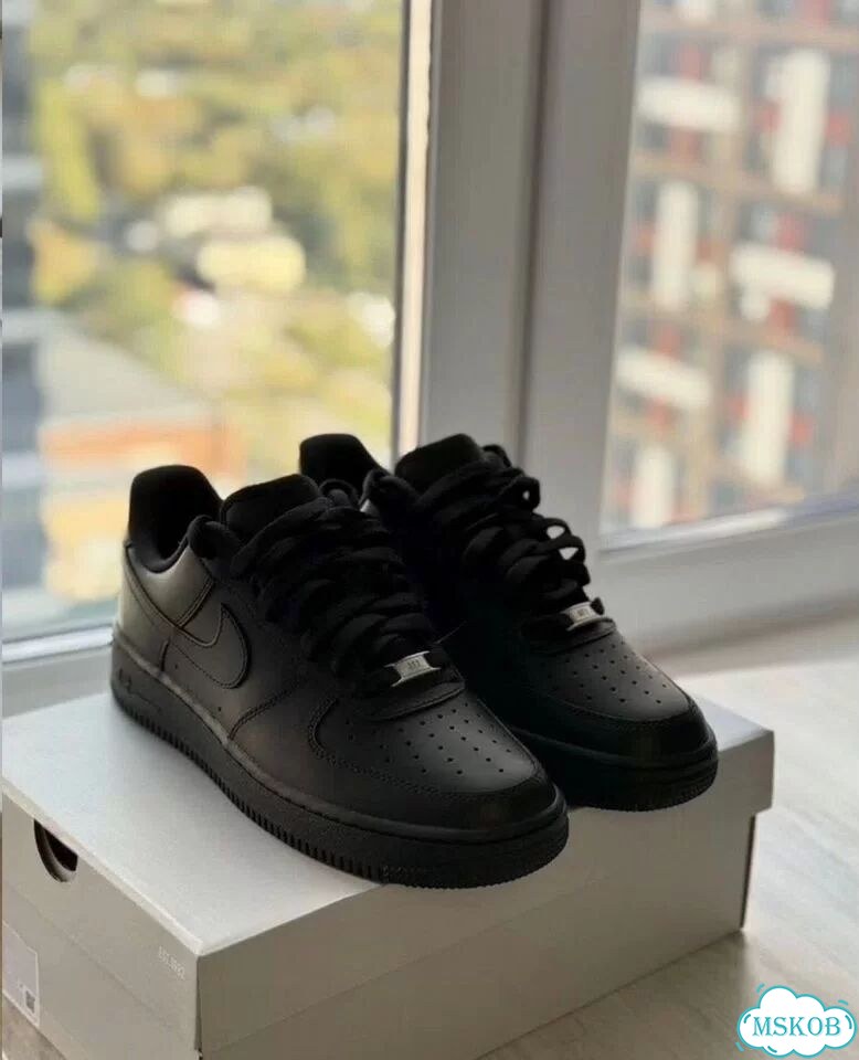 Кроссовки nike air force 1 black 38 фото 9