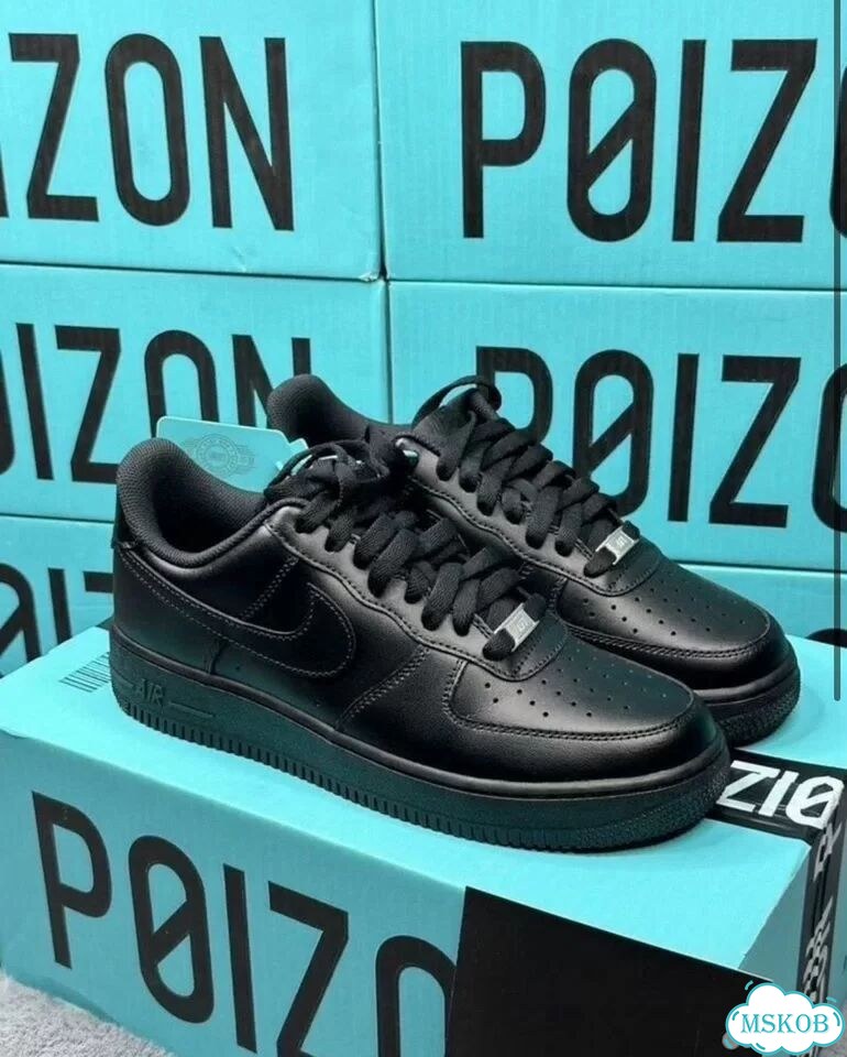 Кроссовки nike air force 1 черные 37 фото 1
