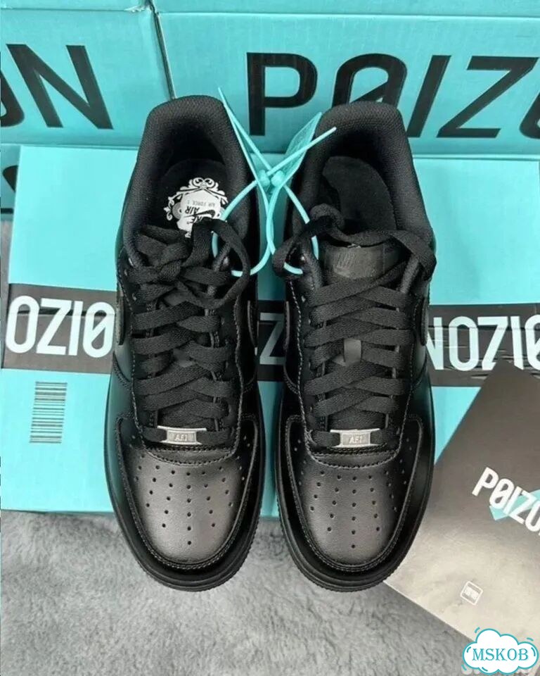 Кроссовки nike air force 1 черные 37 фото 2