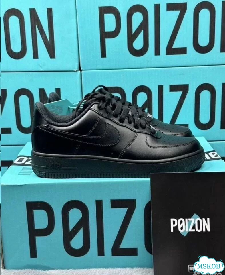 Кроссовки nike air force 1 черные 37 фото 4
