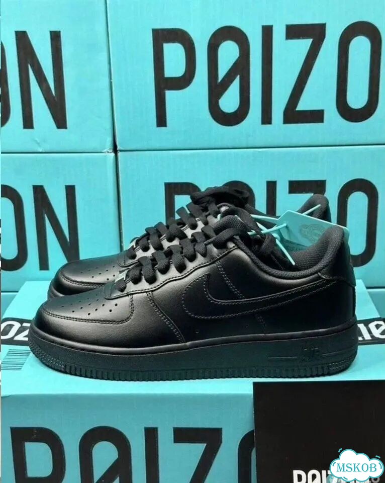 Кроссовки nike air force 1 черные 37 фото 6