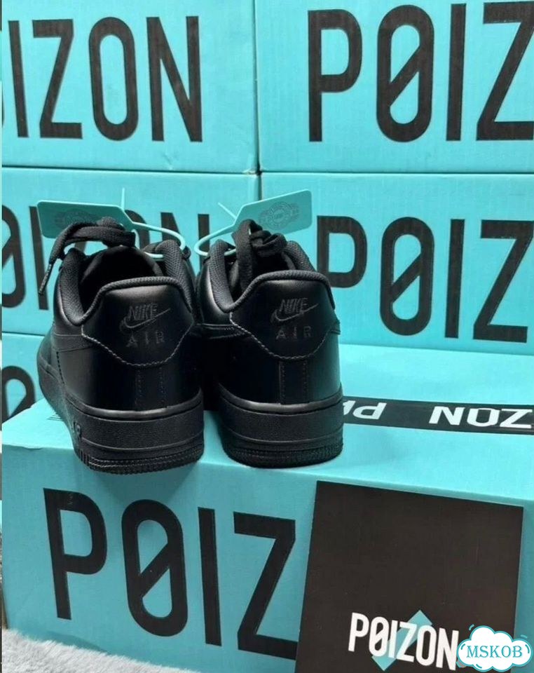 Кроссовки nike air force 1 черные 37 фото 7