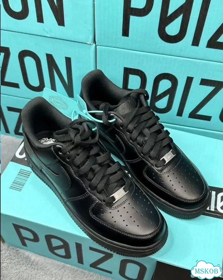 Кроссовки nike air force 1 черные 37 фото 8