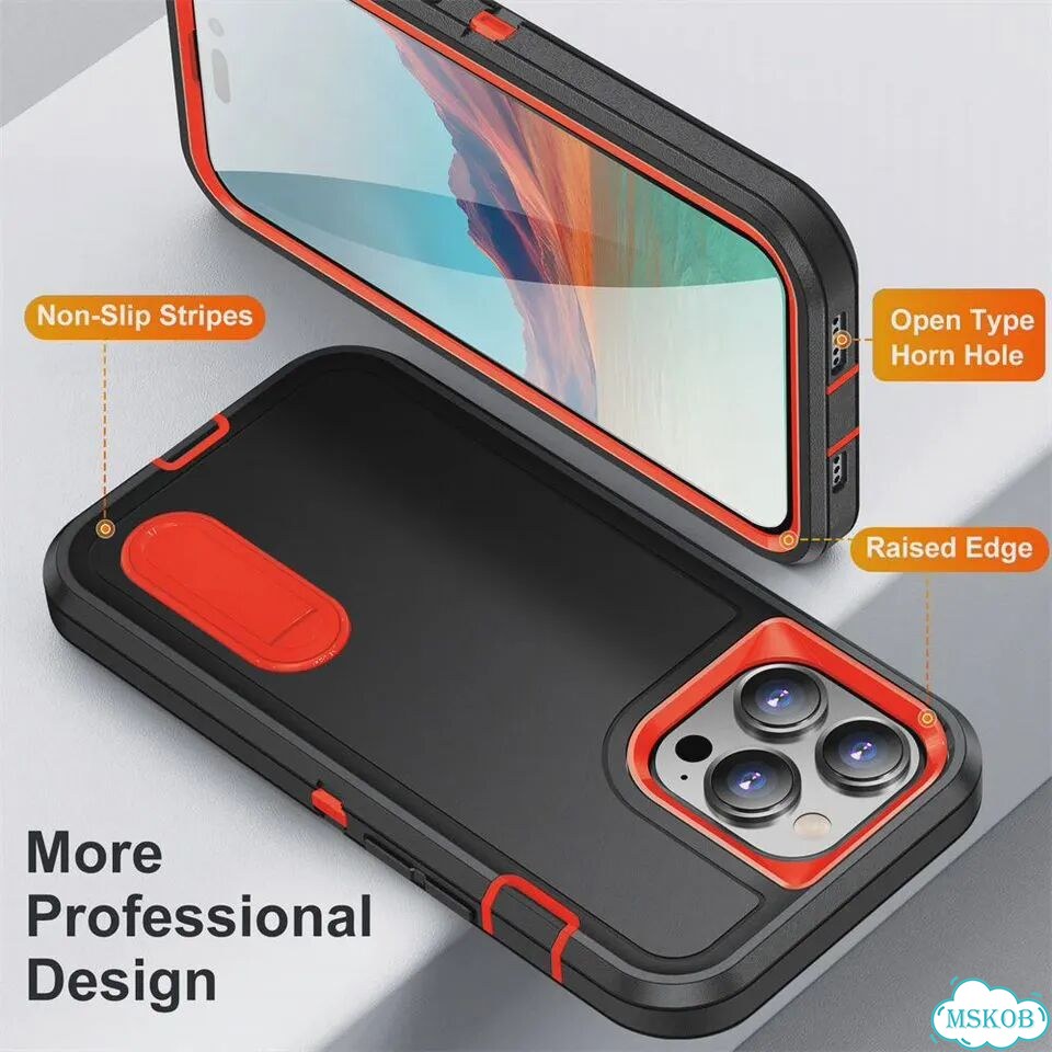 Чехол для iPhone 13 Pro Max черный с подставкой фото 3