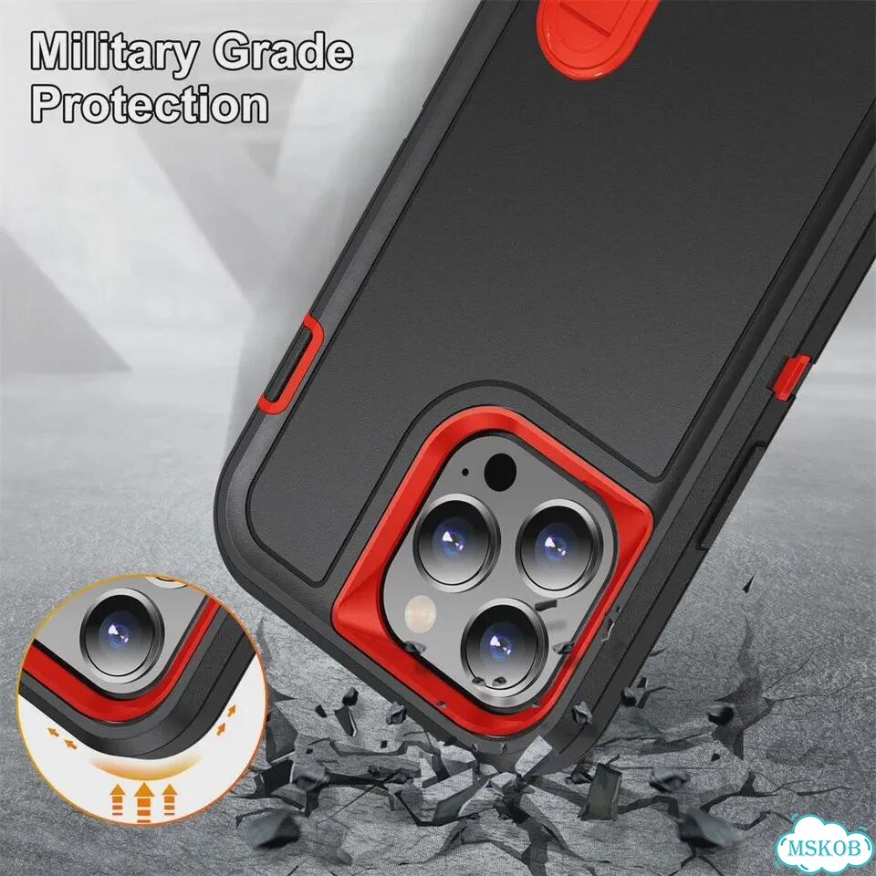Чехол для iPhone 13 Pro Max черный с подставкой фото 6