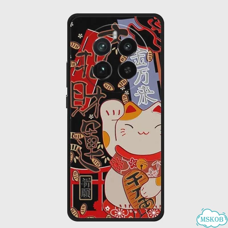 Чехол для Realme 12 4G с цветочным принтом, черный фото 3