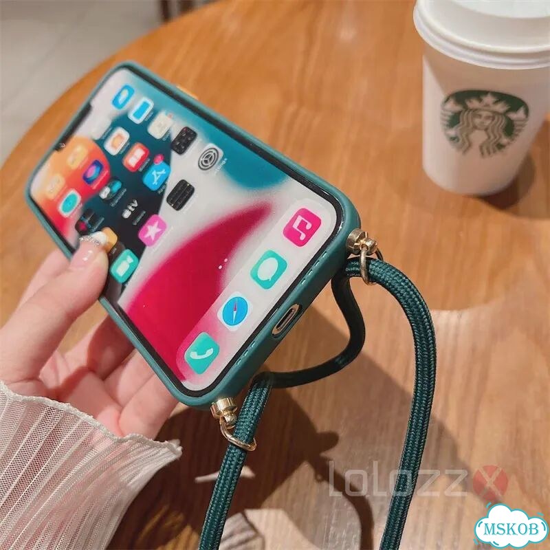 Белый чехол-кошелек на iPhone 14 Pro Max с веревочкой фото 6