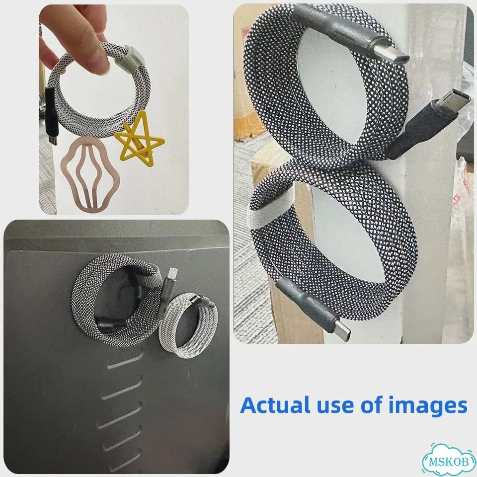 Магнитный кабель USB-C A to C, черный, 2 м, 60W фото 6