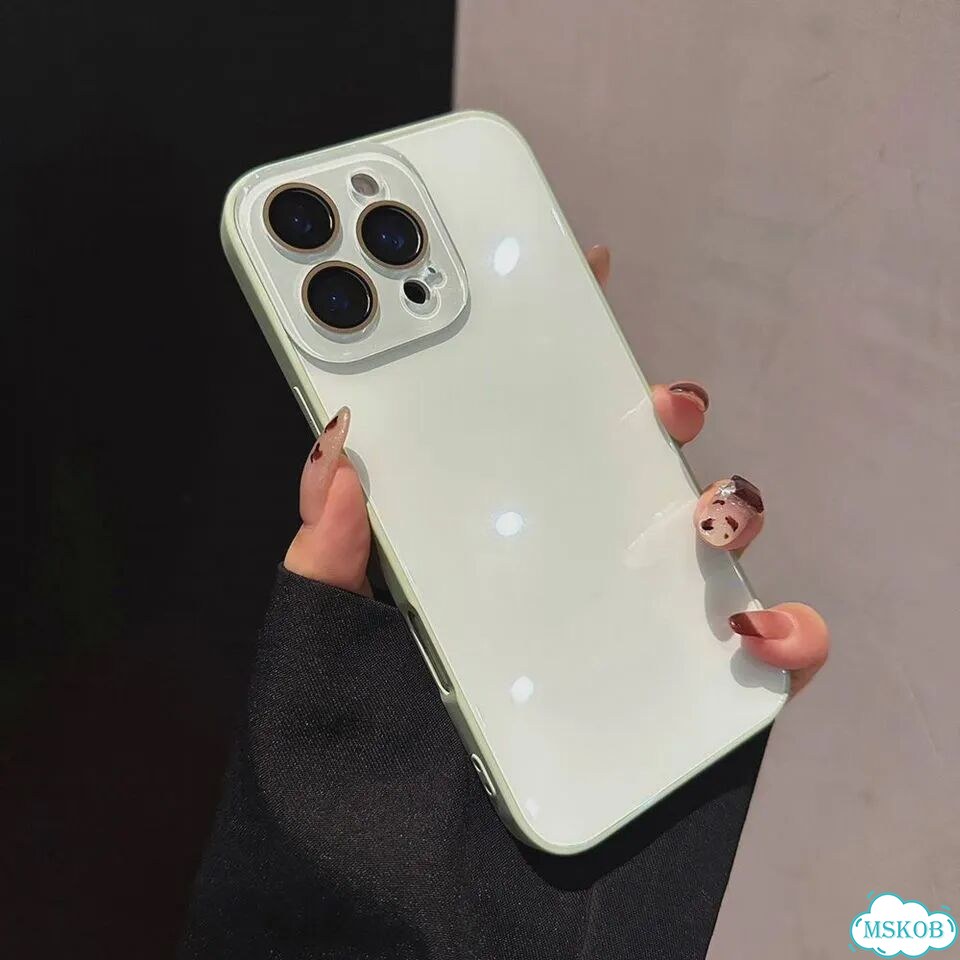 Роскошный оранжевый глянцевый однотонный чехол для телефона для iPhone 17, 16, айфон 14, Белый, 7 фото 1