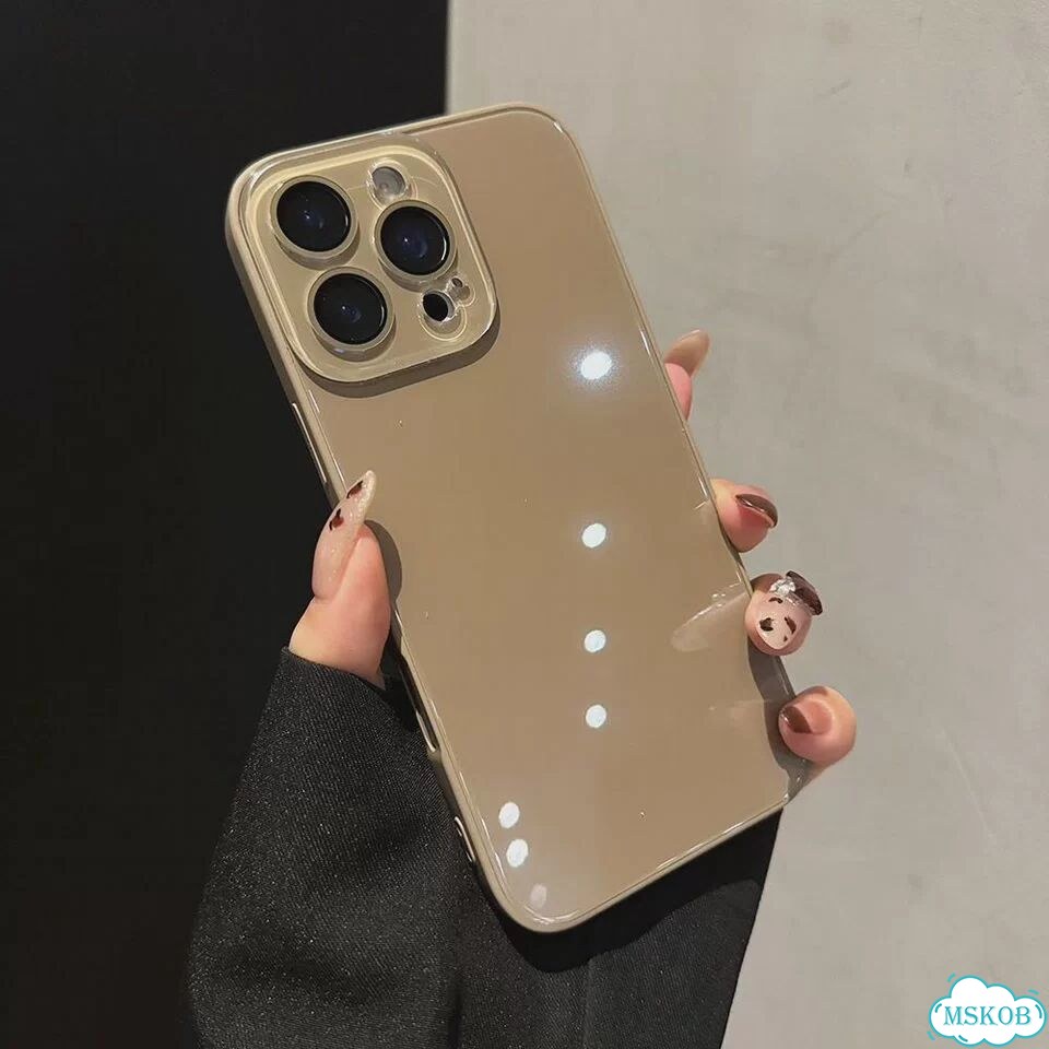 Роскошный оранжевый глянцевый однотонный чехол для телефона для iPhone 17, 16, айфон 14, Белый, 7 фото 5
