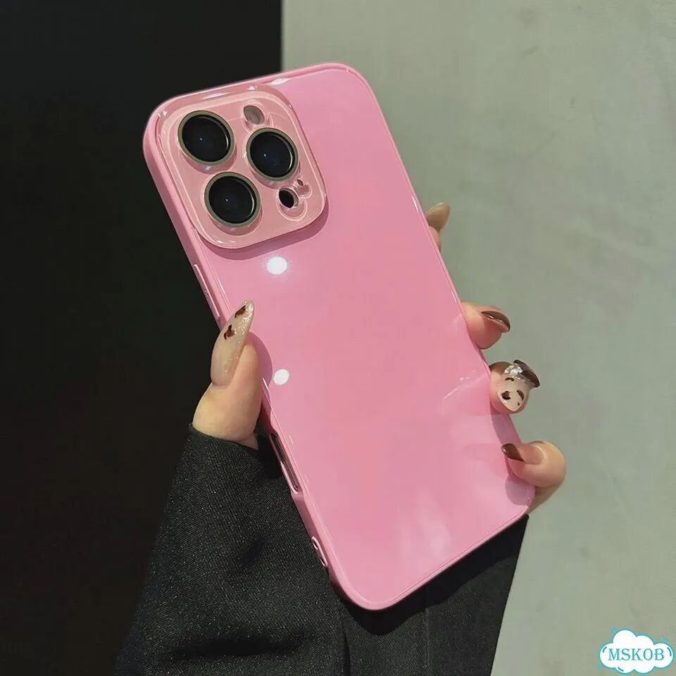 Роскошный оранжевый глянцевый однотонный чехол для телефона для iPhone 17, 16, айфон 14, Белый, 7 фото 6
