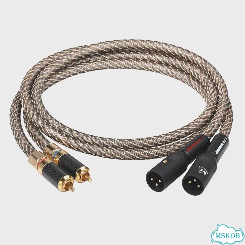 Аудио кабель RCA-XLR ataudio 2RCA to 2XLR Male, 1 м фото 1