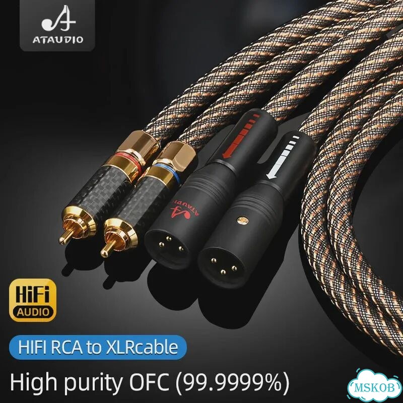 Аудио кабель RCA-XLR ataudio 2RCA to 2XLR Male, 1 м фото 7