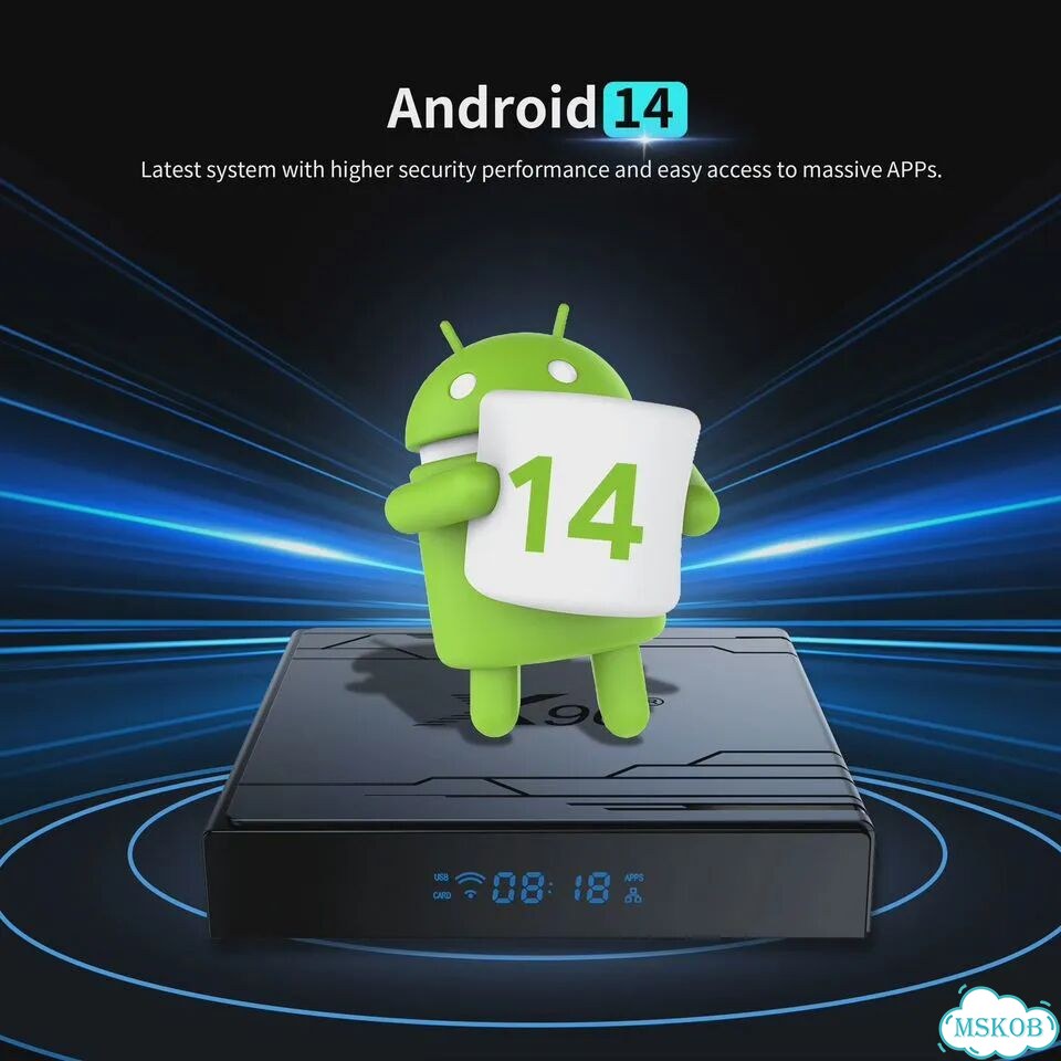 X96 NEX тв-приставка Android 14.0 2 гб/16 гб Европейская вилка (EU Plug), 4G 32G фото 7