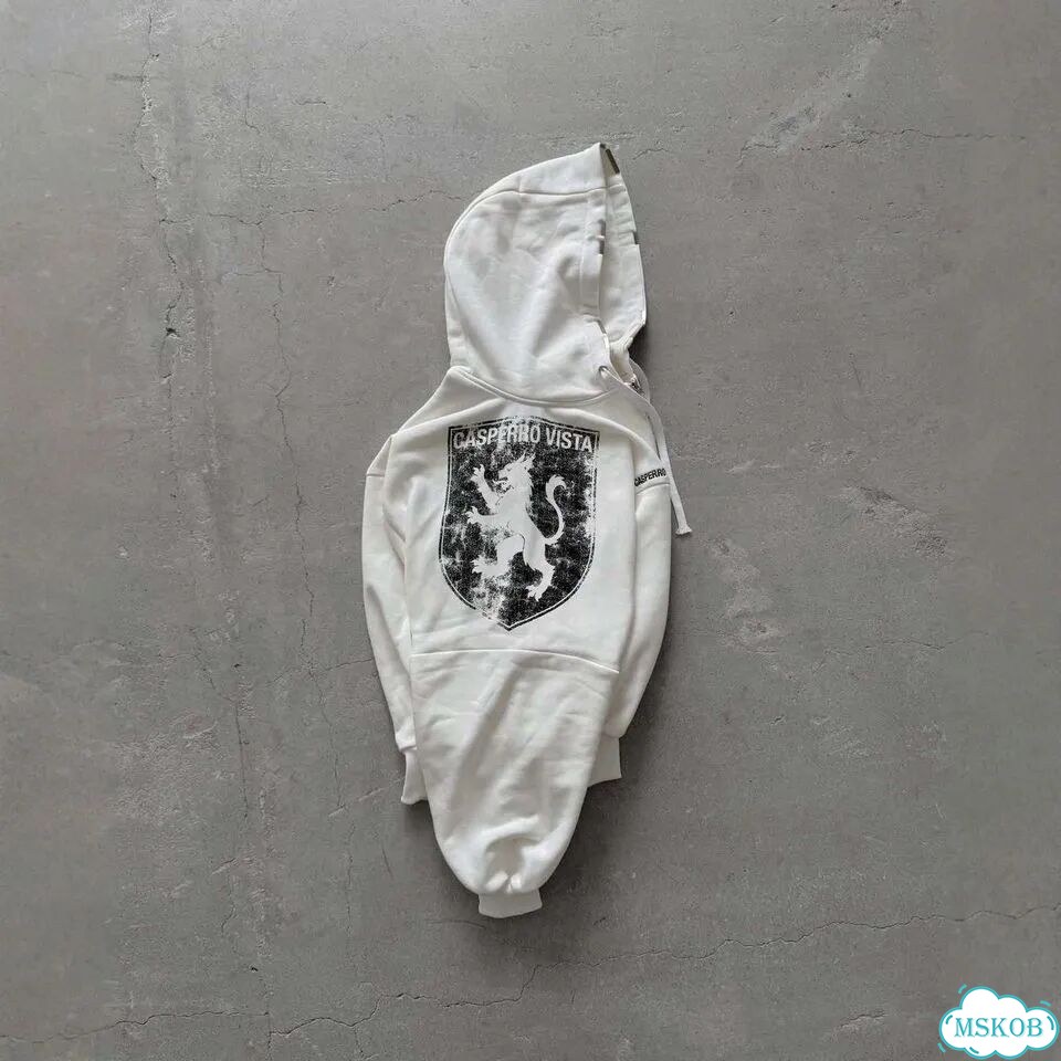 Зип худи cozy white big logo archive фото 3