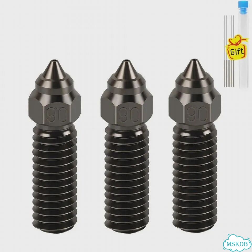 Форсунки Creality Ender 3 V3 KE K1/K1 Max 0.4/0.6/0.8 мм 0,4 мм, 3pc Hardened Steel фото 1