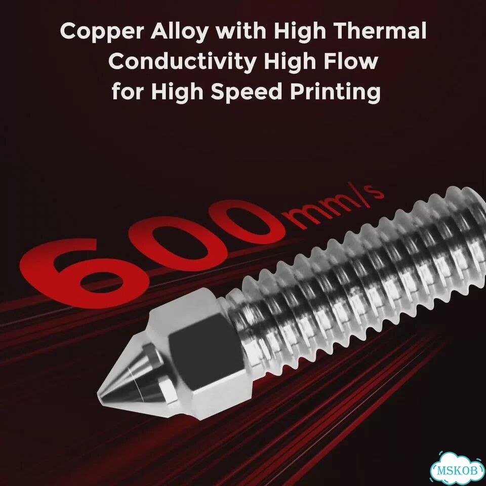 Форсунки Creality Ender 3 V3 KE K1/K1 Max 0.4/0.6/0.8 мм 0,4 мм, 3pc Hardened Steel фото 5