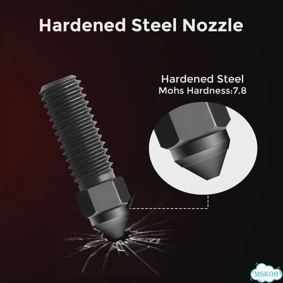 Форсунки Creality Ender 3 V3 KE K1/K1 Max 0.4/0.6/0.8 мм 0,4 мм, 3pc Hardened Steel фото 7