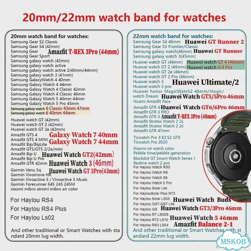 Силиконовый ремешок caowtan для Samsung Galaxy Watch 7/6/5/4, Huawei Watch GT5 18mm, Черный, Black фото 3