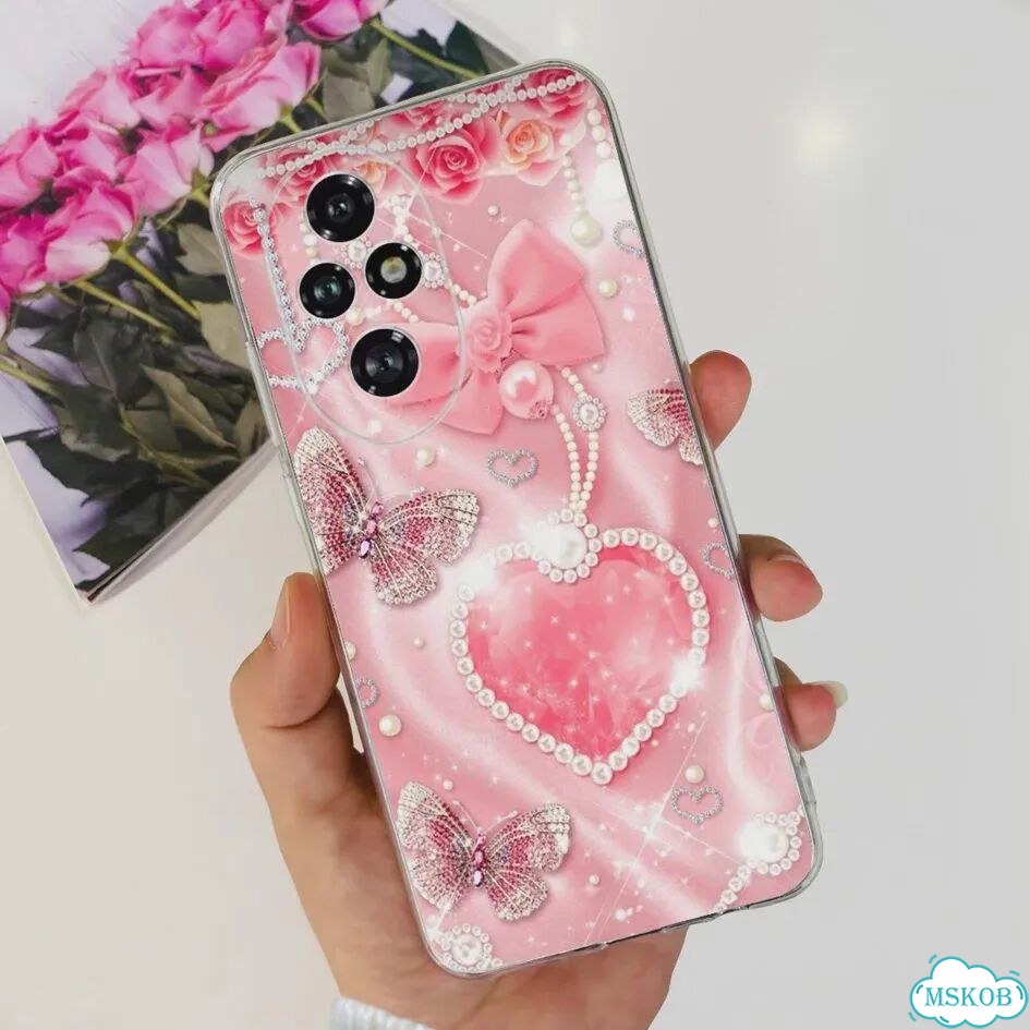 Чехол для Honor 200 5G с милым бабочкой и астронавтом, мягкий силиконовый чехол для телефона Honor 2 фото 7