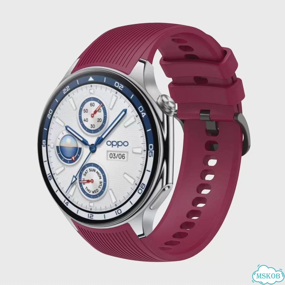 Силиконовый ремешок Teal Green для Oppo Watch X фото 4