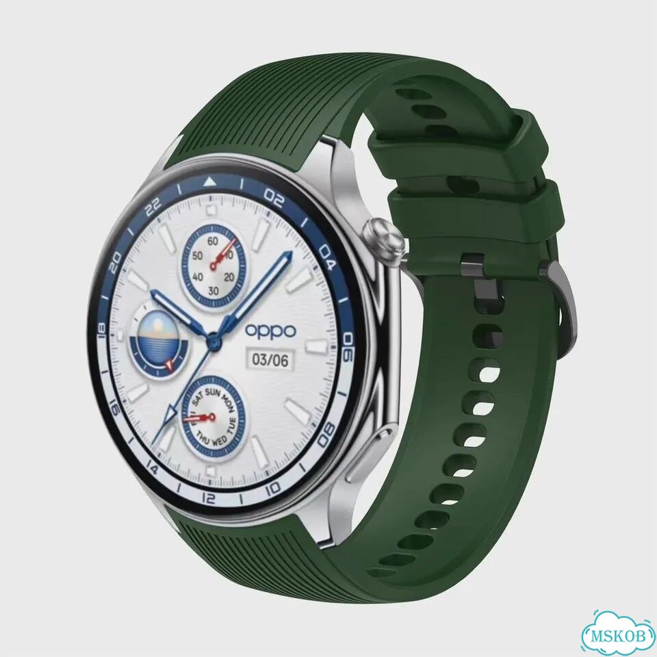 Силиконовый ремешок Teal Green для Oppo Watch X фото 5
