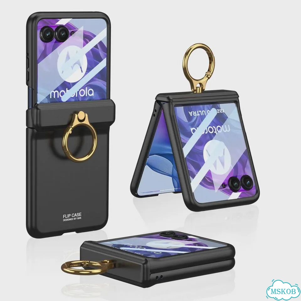 Оригинальный чехол GKK для Moto Razr 50 Ultra с магнитной петлей, защитное Black, For Razr 50 Ultra фото 1