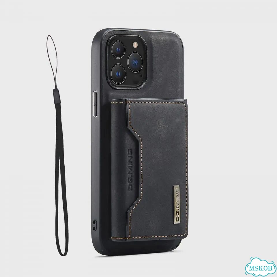 Чехол-кошелек для iPhone 12 Black с держателем карт фото 1