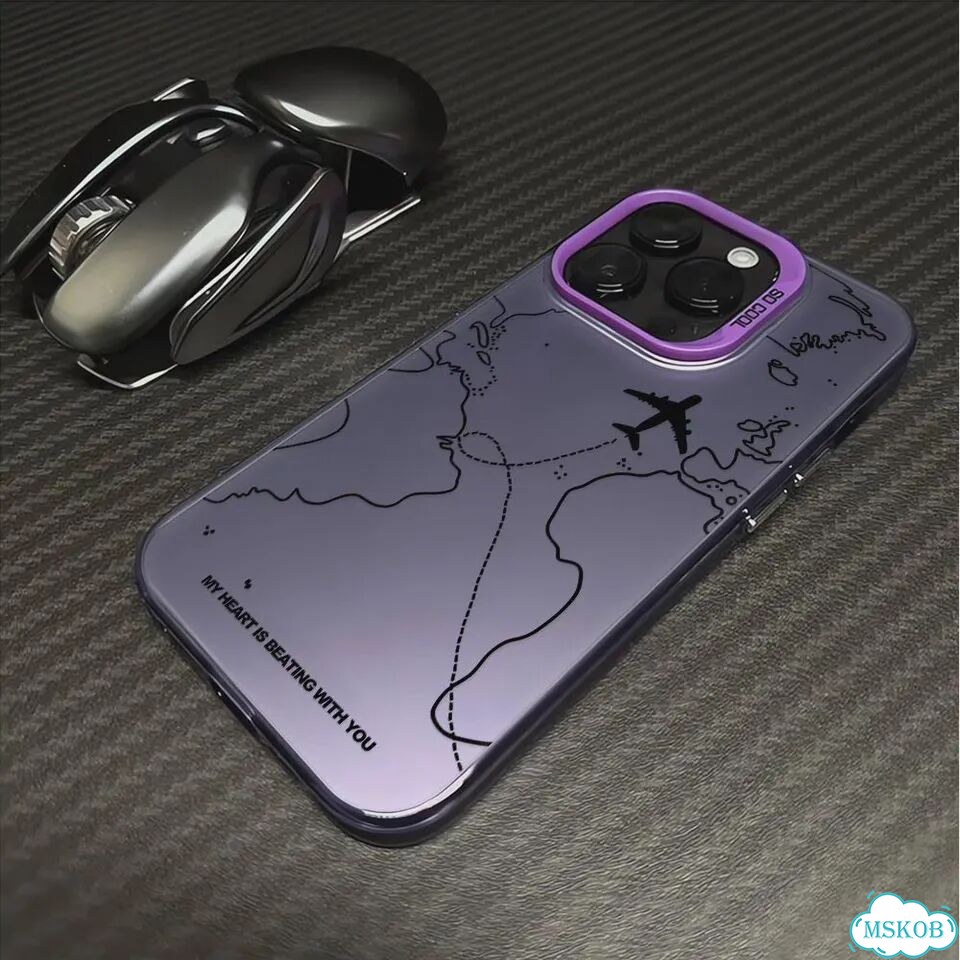 Чехол для iPhone 15 ProMax Flight Path Map, Style 2 фото 1