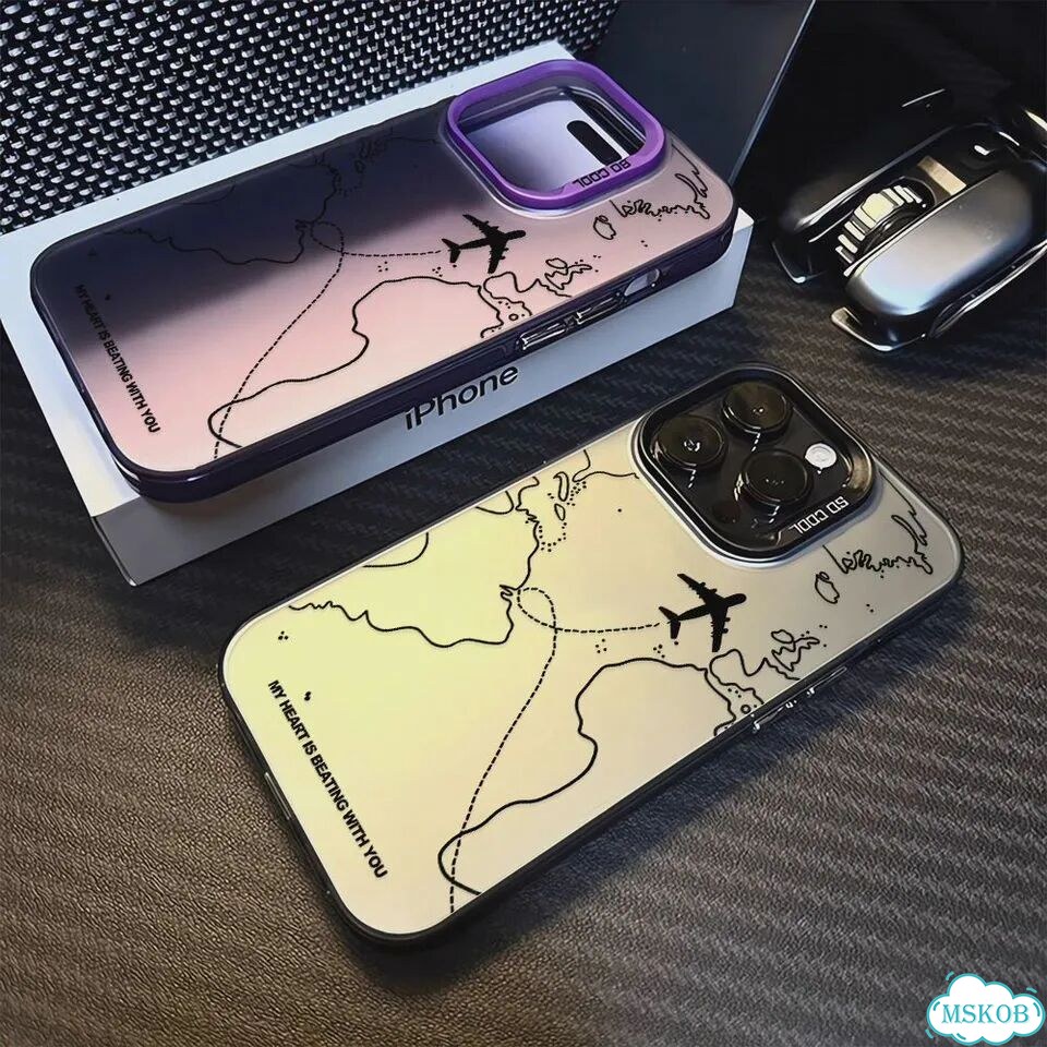 Чехол для iPhone 15 ProMax Flight Path Map, Style 2 фото 3