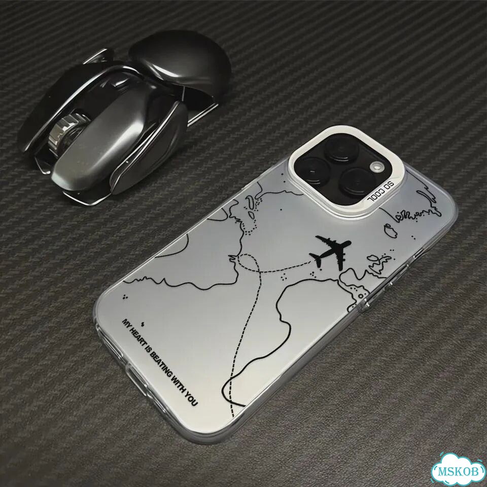 Чехол для iPhone 15 ProMax Flight Path Map, Style 2 фото 6