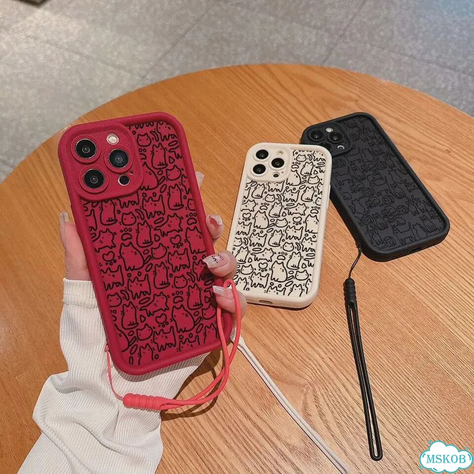 Модный чехол для телефона с котом и черным котенком для Xiaomi Красный, tyjh-106ZTY1323A1, Redmi 10C фото 2