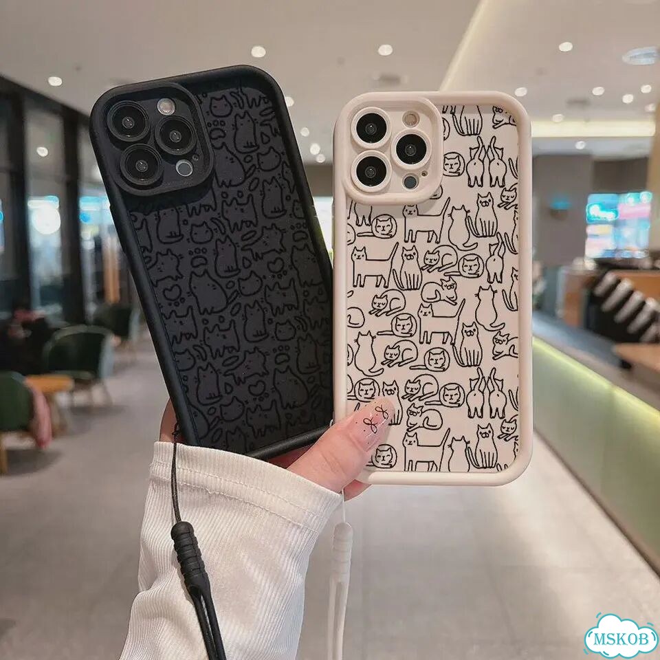 Модный чехол для телефона с котом и черным котенком для Xiaomi Красный, tyjh-106ZTY1323A1, Redmi 10C фото 4