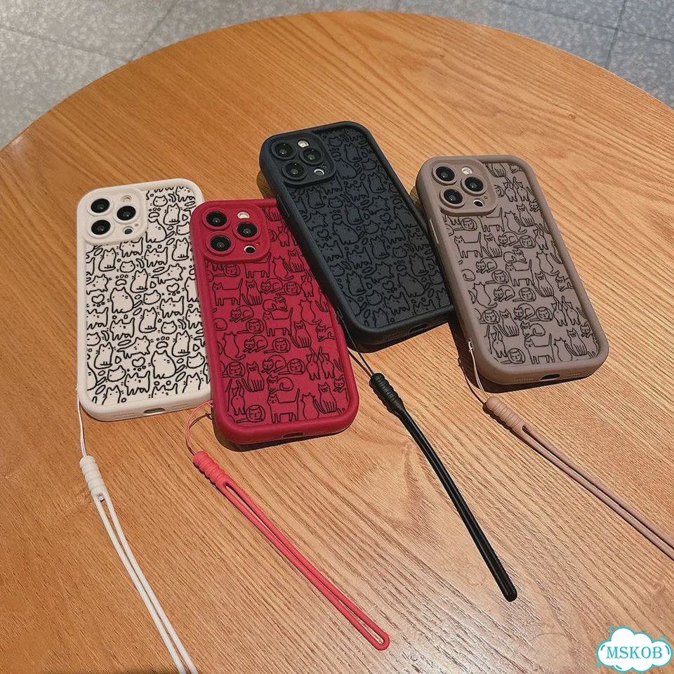 Модный чехол для телефона с котом и черным котенком для Xiaomi Красный, tyjh-106ZTY1323A1, Redmi 10C фото 5